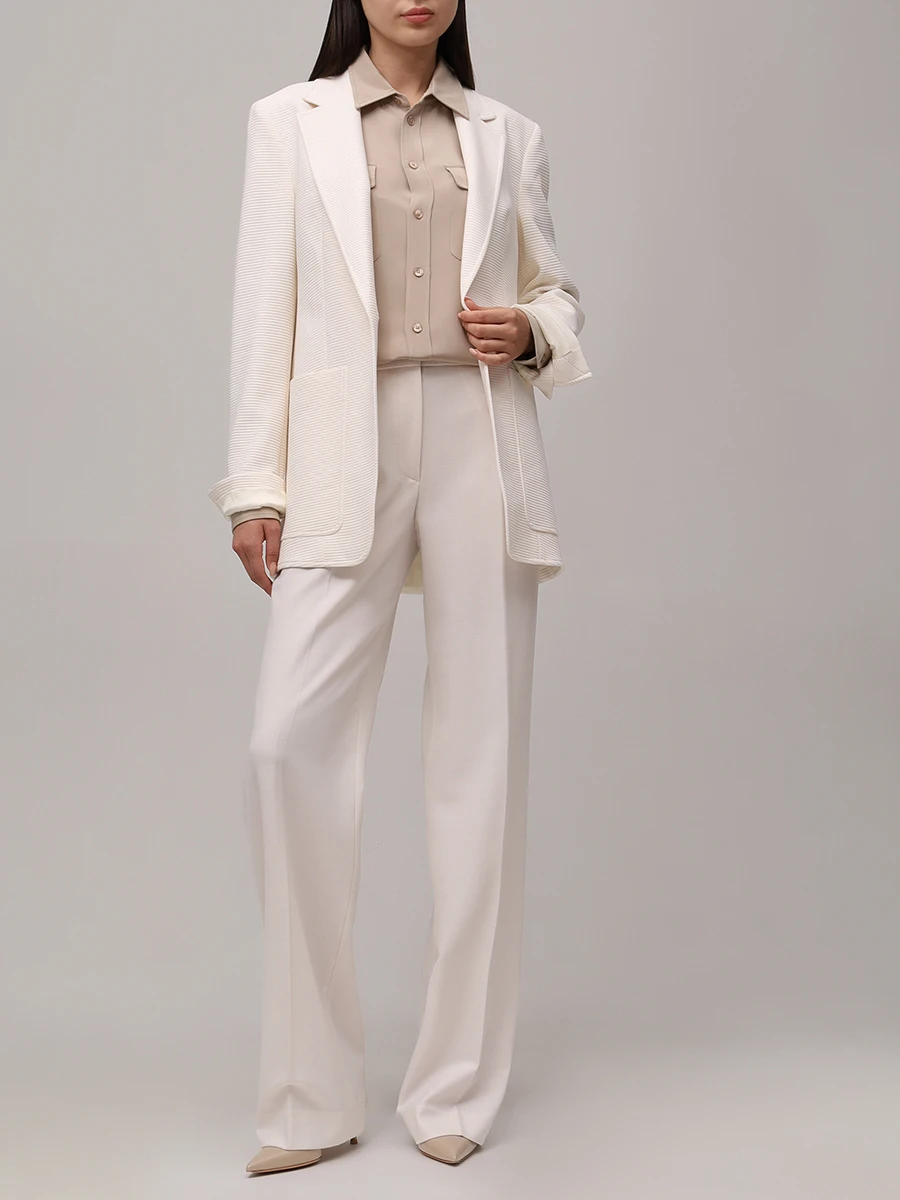 

Пиджак хлопковый, Кремовый, 50538626/118