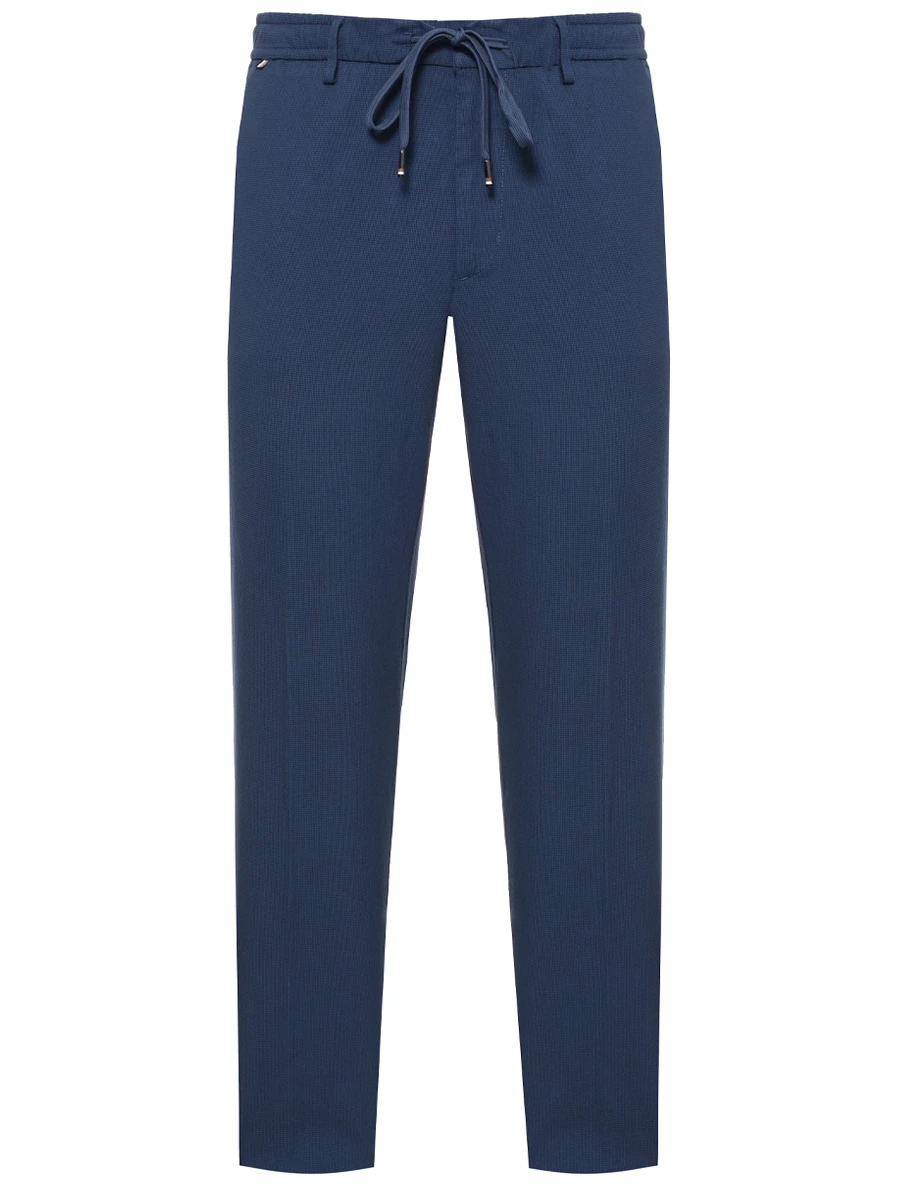 Брюки Regular Tapered Fit из вискозы и хлопка BOSS 50530856/404 Синий 