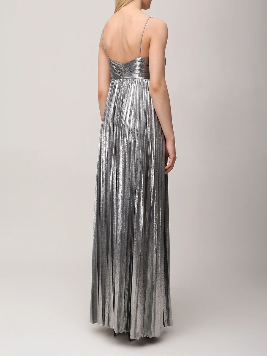 Платье однотонное RETROFETE FW24-9674 Серебряный  Фото 3