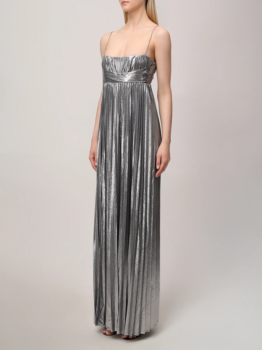 Платье однотонное RETROFETE FW24-9674 Серебряный  Фото 4