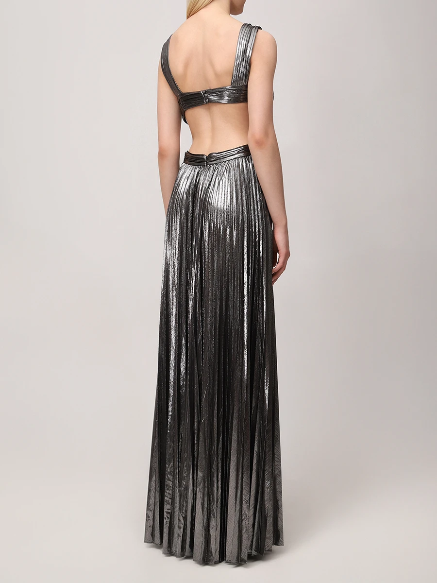 Платье однотонное RETROFETE R25-10777 Серебряный  Фото 3