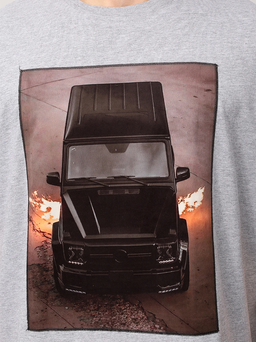 

Футболка хлопковая, Серый, BLACK FIRE