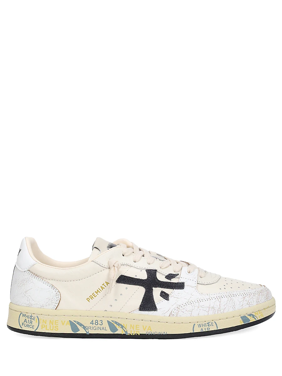 Кеды кожаные BKSTCLAY PREMIATA BSKTGLAY 6775 Кремовый 