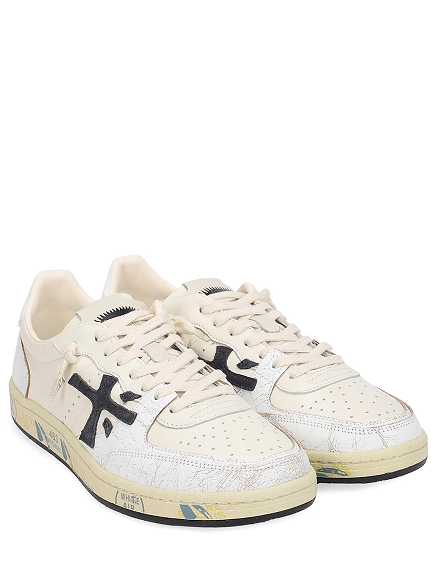 Кеды кожаные BKSTCLAY PREMIATA BSKTGLAY 6775 Кремовый  Фото 2