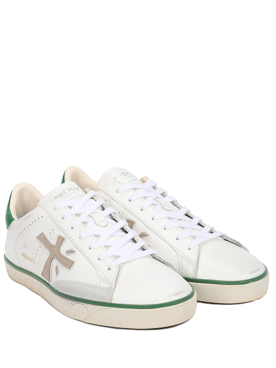 Кеды кожаные Steven PREMIATA STEVEN 6645 Кремовый  Фото 2