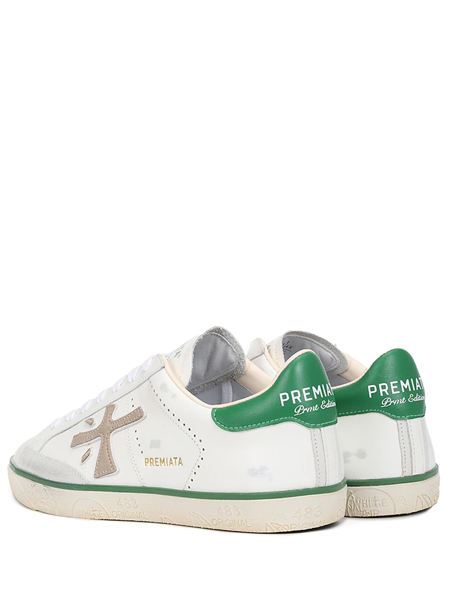 Кеды кожаные Steven PREMIATA STEVEN 6645 Кремовый  Фото 4