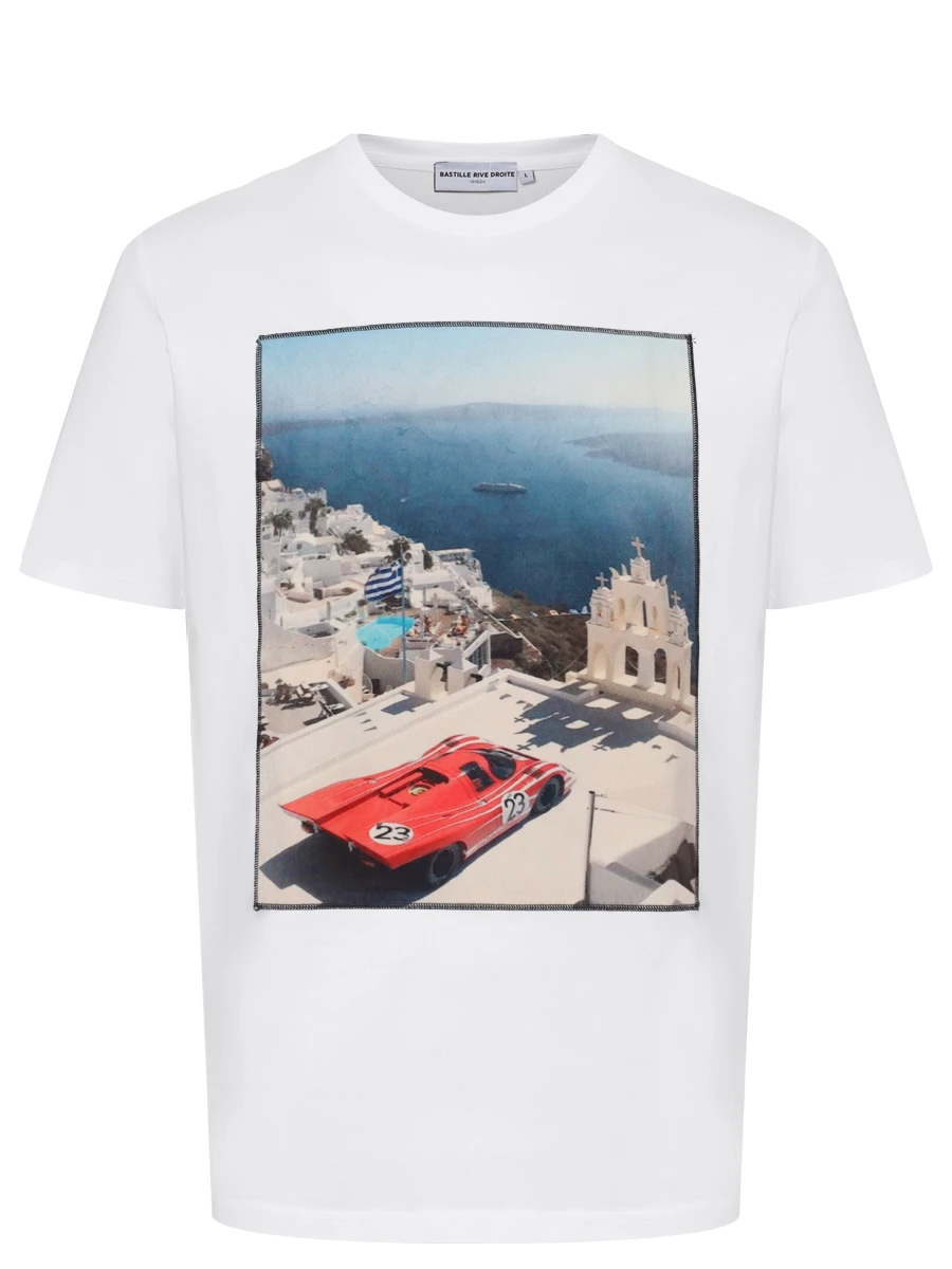 

Футболка хлопковая, Белый, SANTORINI