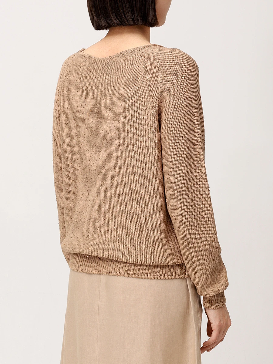 Пуловер хлопковый GRAN  SASSO P20251420832408130 Коричневый  Фото 3