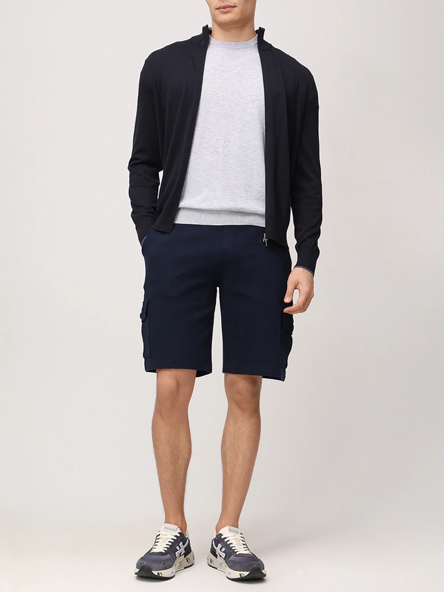 Шорты-карго хлопковые GRAN  SASSO 76118/76010/597 Темно- Синий  Фото 2