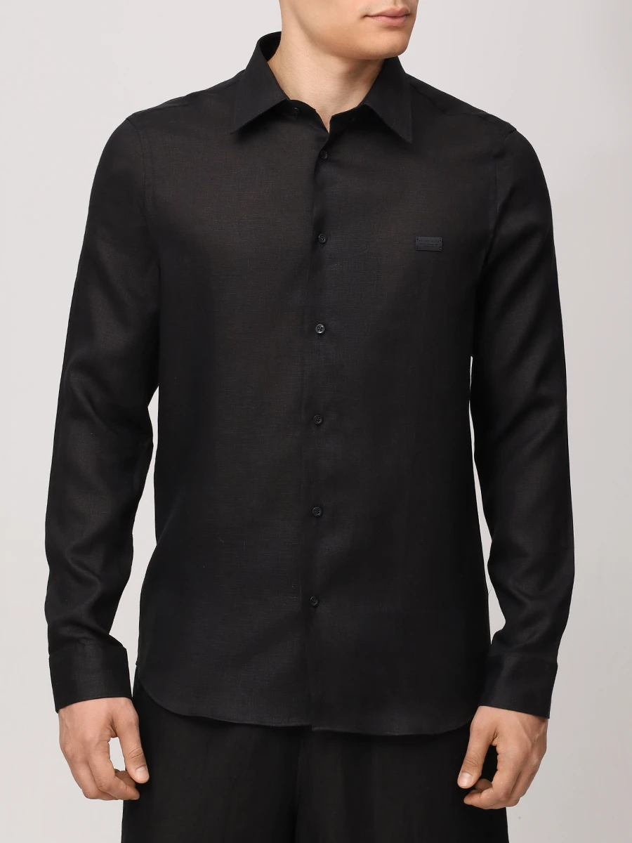 Рубашка льняная PHILIPP PLEIN .MRP2433/02 Черный  Фото 4