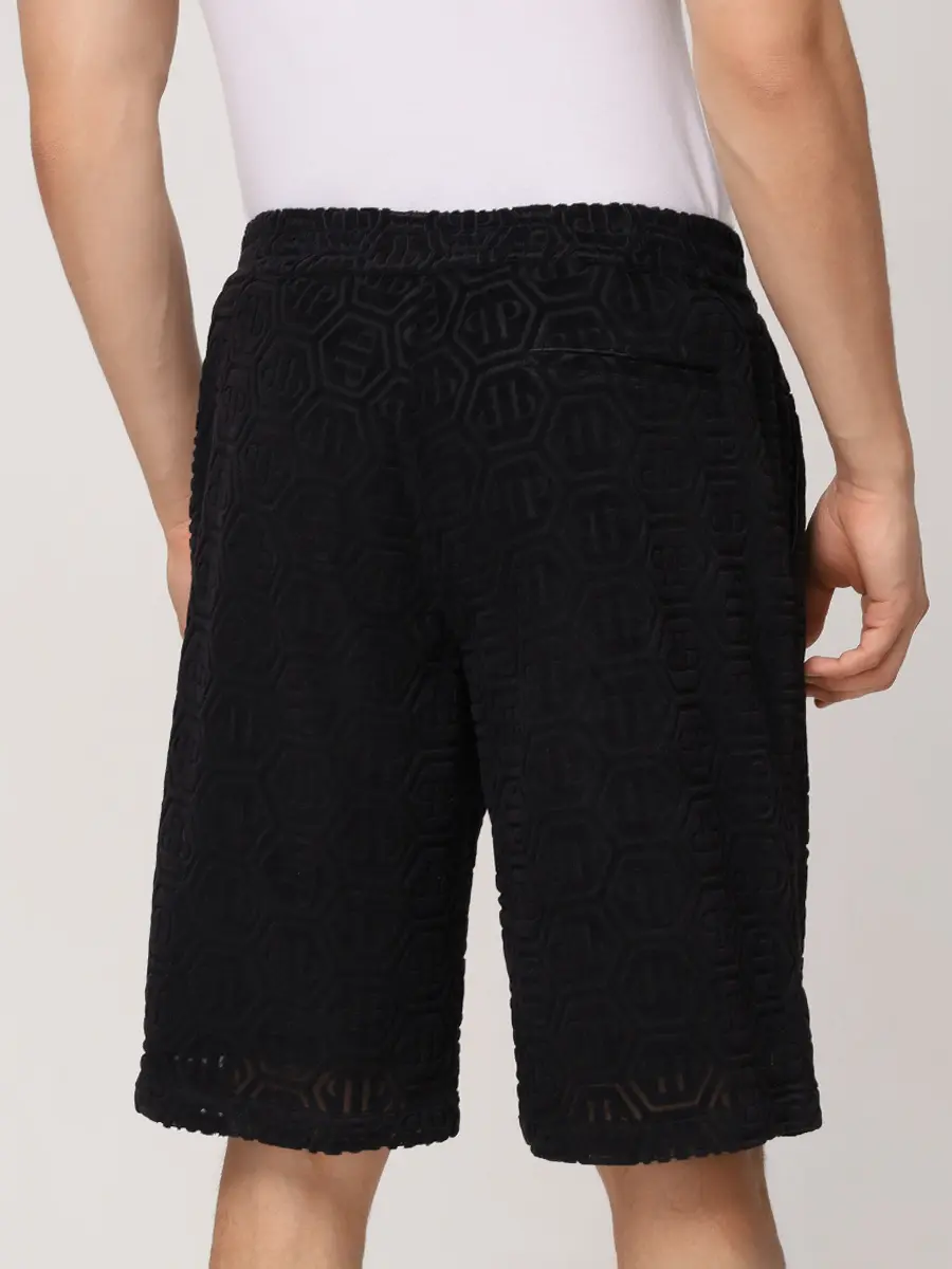 Шорты хлопковые PHILIPP PLEIN .MRT1511/02 Черный  Фото 3