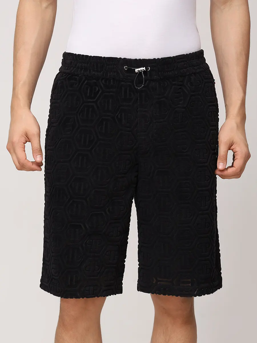 Шорты хлопковые PHILIPP PLEIN .MRT1511/02 Черный  Фото 4