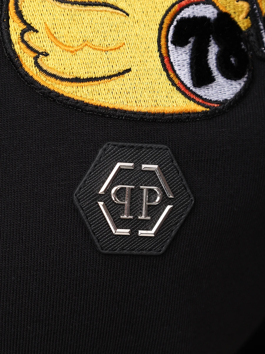 Футболка хлопковая PHILIPP PLEIN .MTK8221/02 Черный  Фото 6