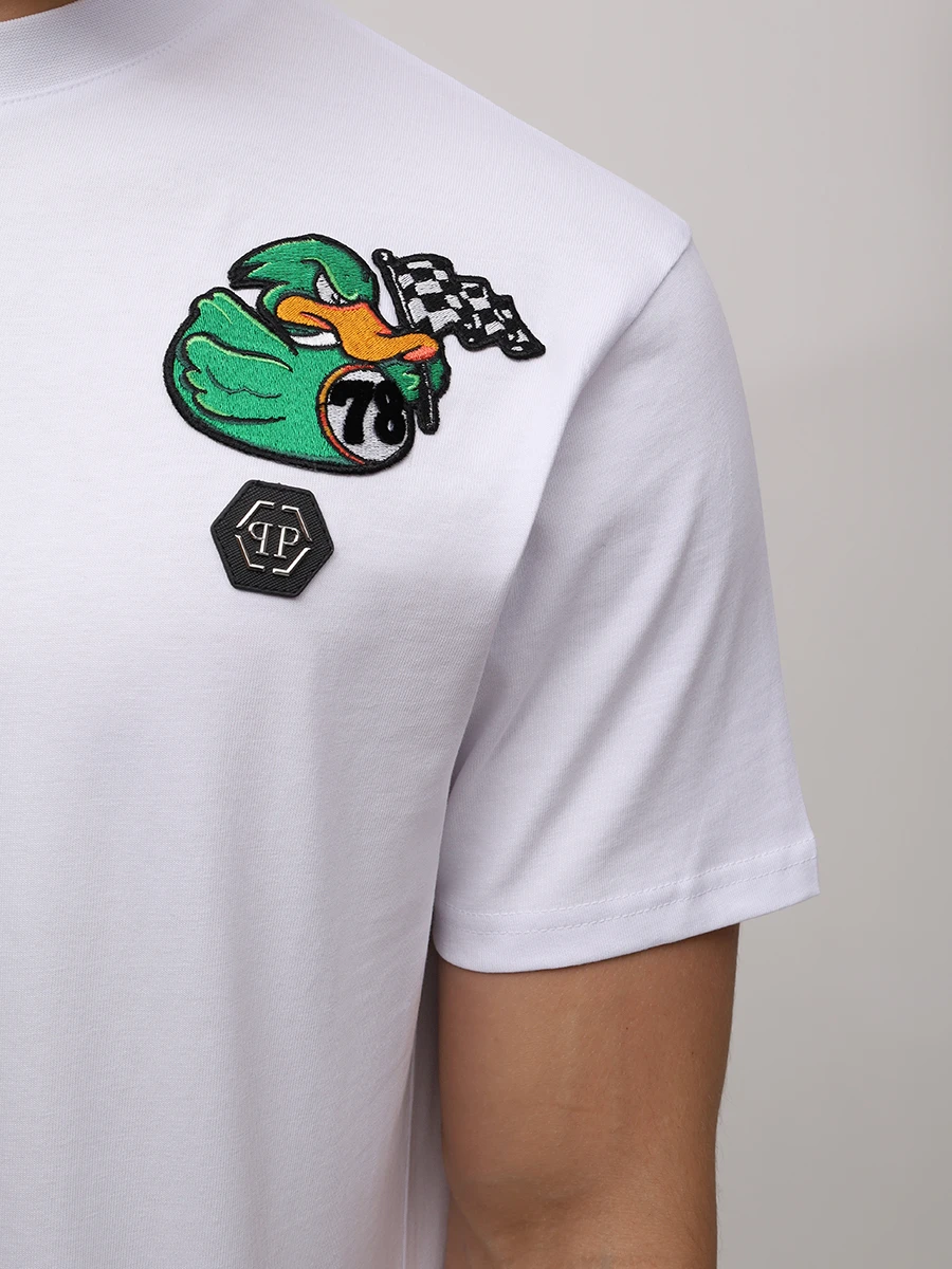 Футболка хлопковая PHILIPP PLEIN .MTK8221/01 Белый  Фото 5