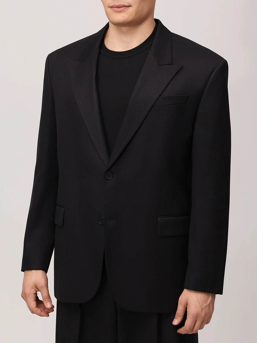 Костюм из лиоцелла и хлопка HUGO 50532932/50532926/001 Черный  Фото 4