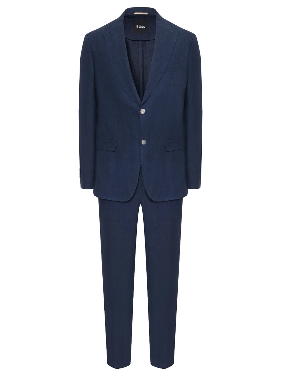 

Костюм Slim Fit льняной, Синий, 50540516/50540518/404