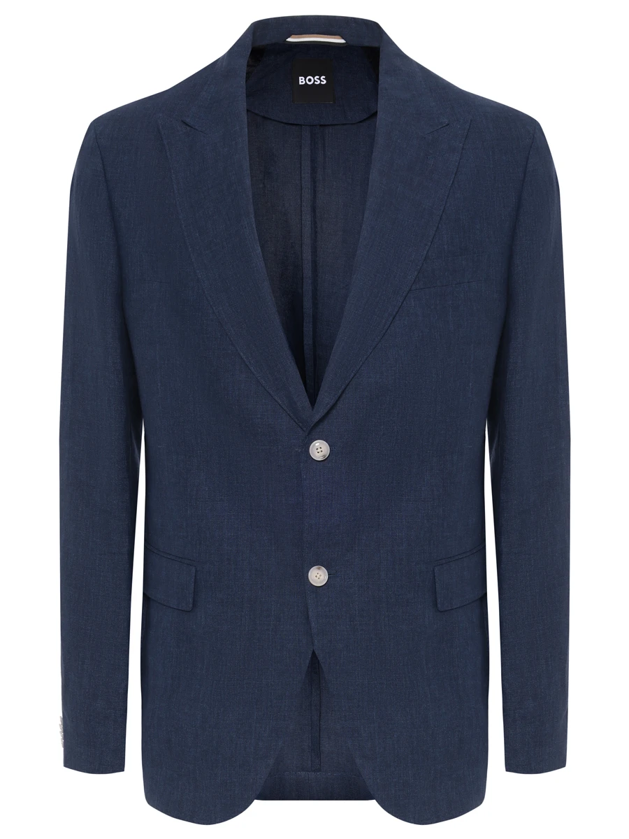 Костюм Slim Fit льняной BOSS 50540516/50540518/404 Синий  Фото 2