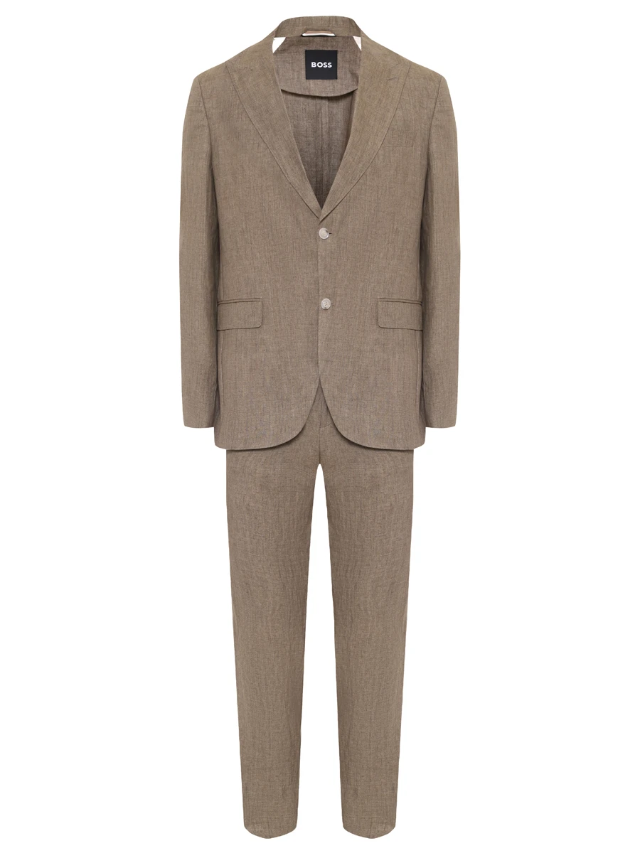 

Костюм Slim Fit льняной, Бежевый, 50540516/50540518/204