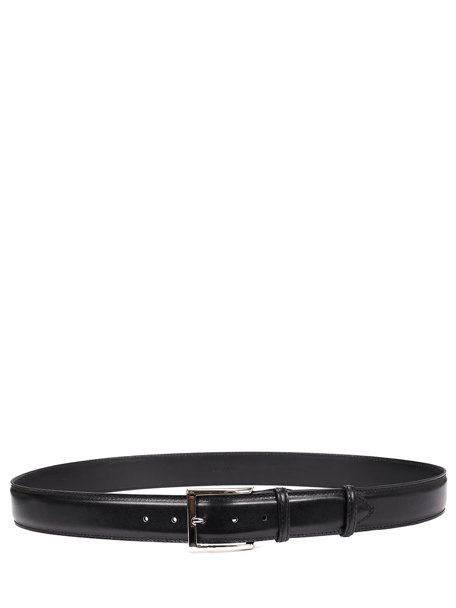 Ремень кожаный BONTONI BELT 120 BLACK Черный  Фото 2