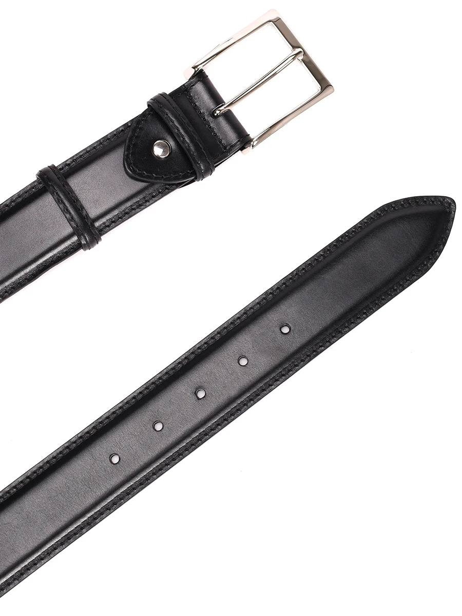 Ремень кожаный BONTONI BELT 120 BLACK Черный  Фото 3