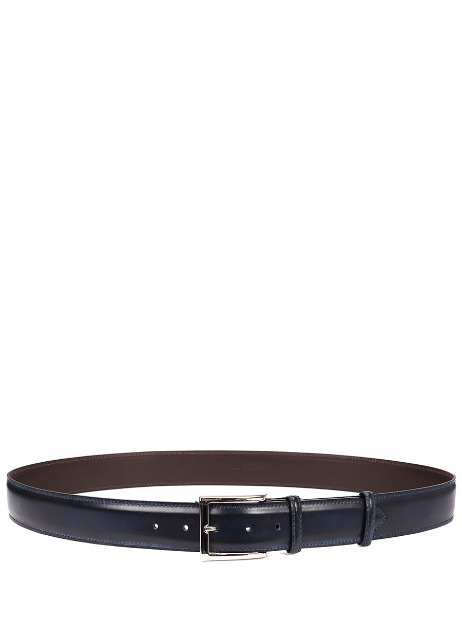 Ремень кожаный BONTONI BELT 120 DARK BLUE Темно Синий  Фото 2