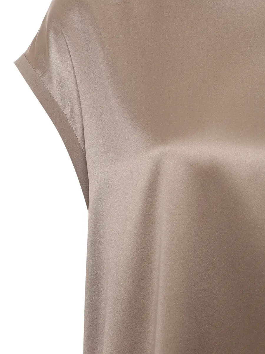 Топ шелковый BRUNELLO CUCINELLI M0C59EH500 C2874 Бежевый  Фото 3