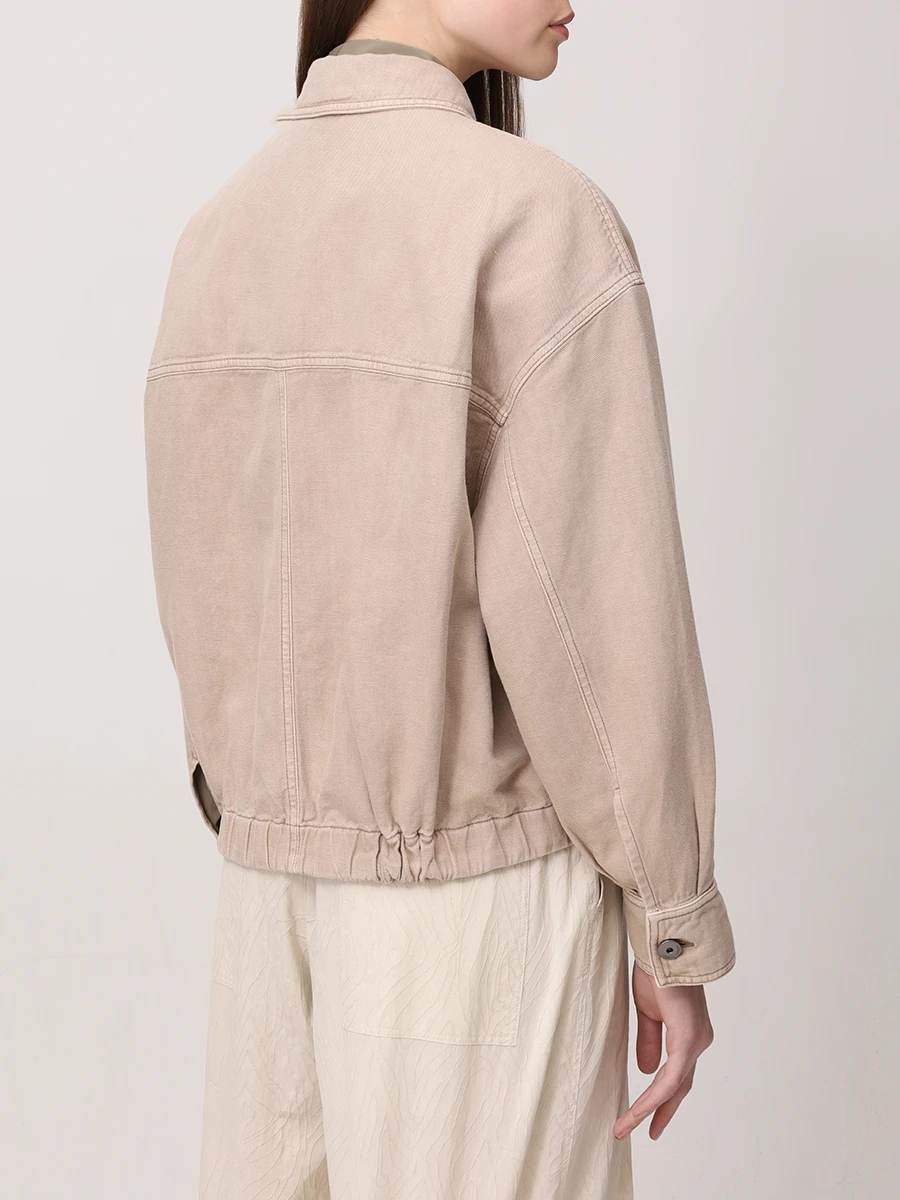 Куртка джинсовая BRUNELLO CUCINELLI ML996FX716 C2910 Бежевый  Фото 3