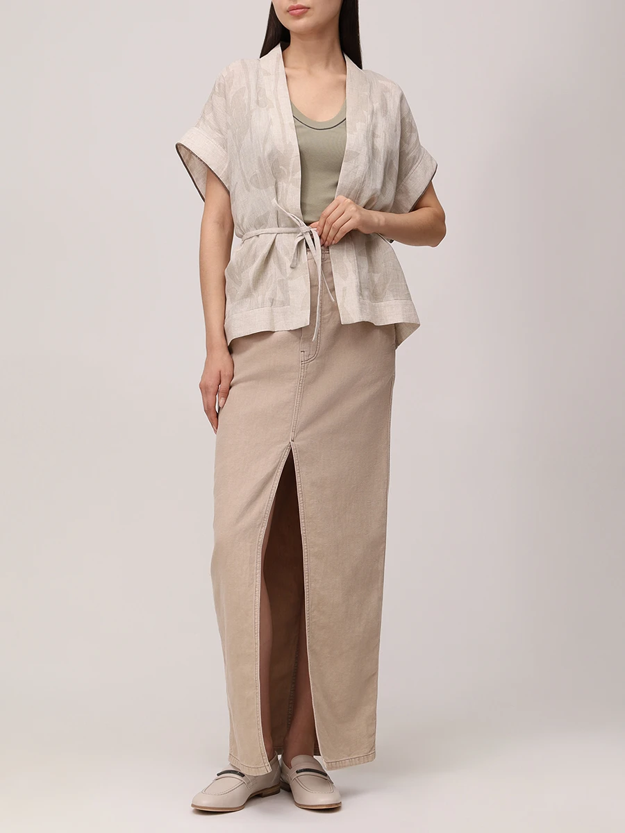 Юбка джинсовая BRUNELLO CUCINELLI ML996G3822 C2910 Бежевый  Фото 2