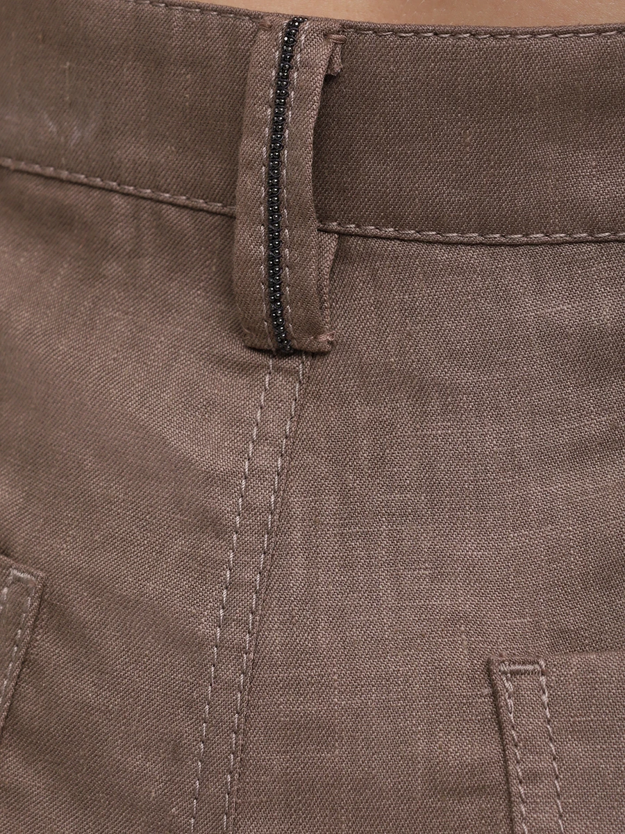 Джинсы льняные BRUNELLO CUCINELLI ML142P8813 C2947 Коричневый  Фото 6