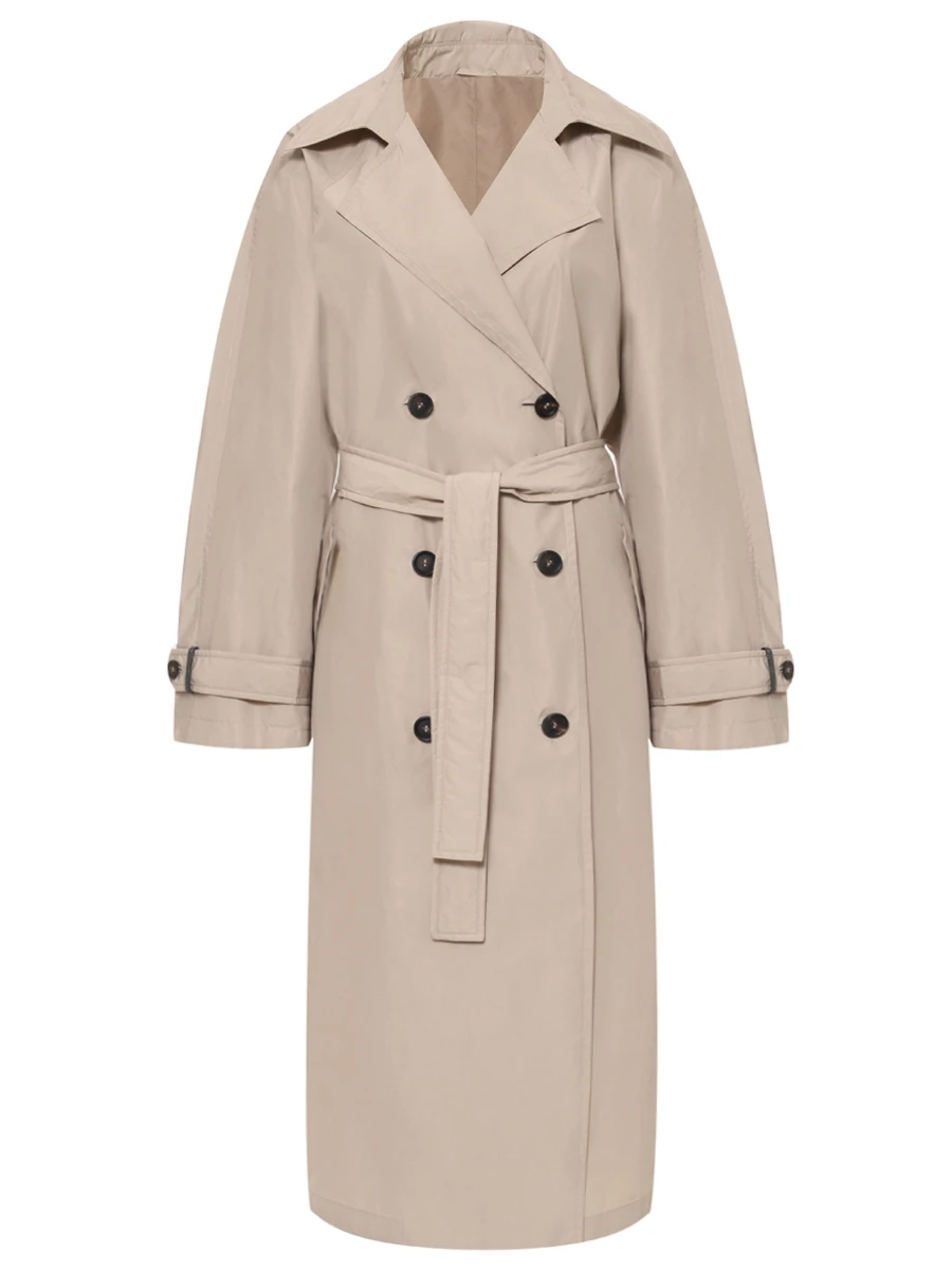 Плащ однотонный BRUNELLO CUCINELLI MG5019909 C6037 Бежевый 