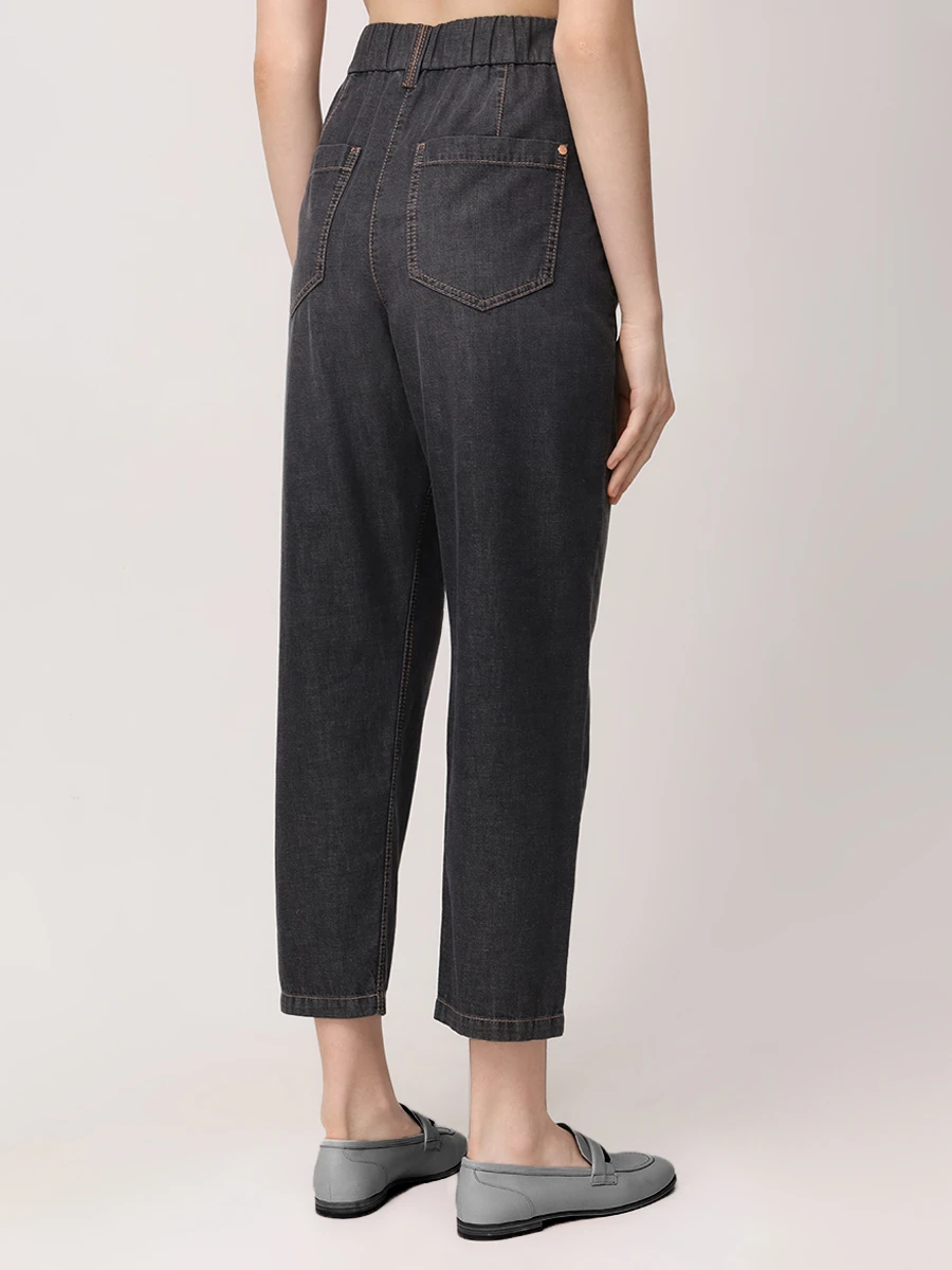 Джинсы хлопковые BRUNELLO CUCINELLI MH192P5566 C8972 Черный  Фото 3