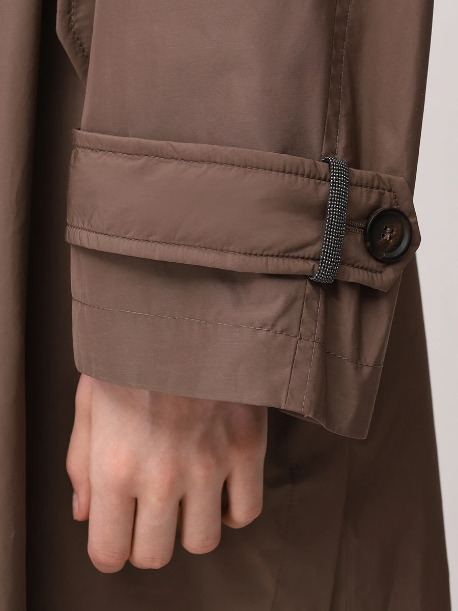 Плащ однотонный BRUNELLO CUCINELLI MG5019909 C2925 Коричневый  Фото 5