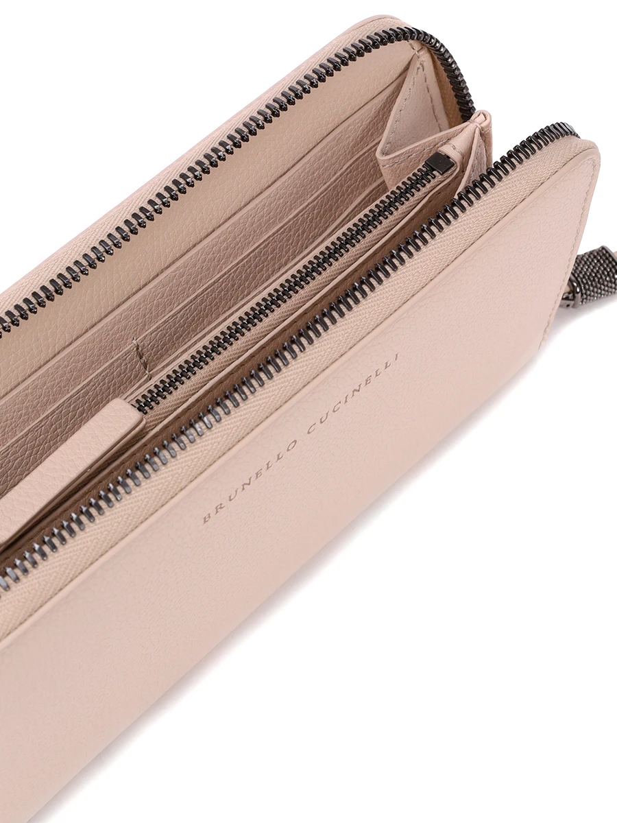 Портмоне кожаное BRUNELLO CUCINELLI MWEID2724 C8905 Бежевый  Фото 3