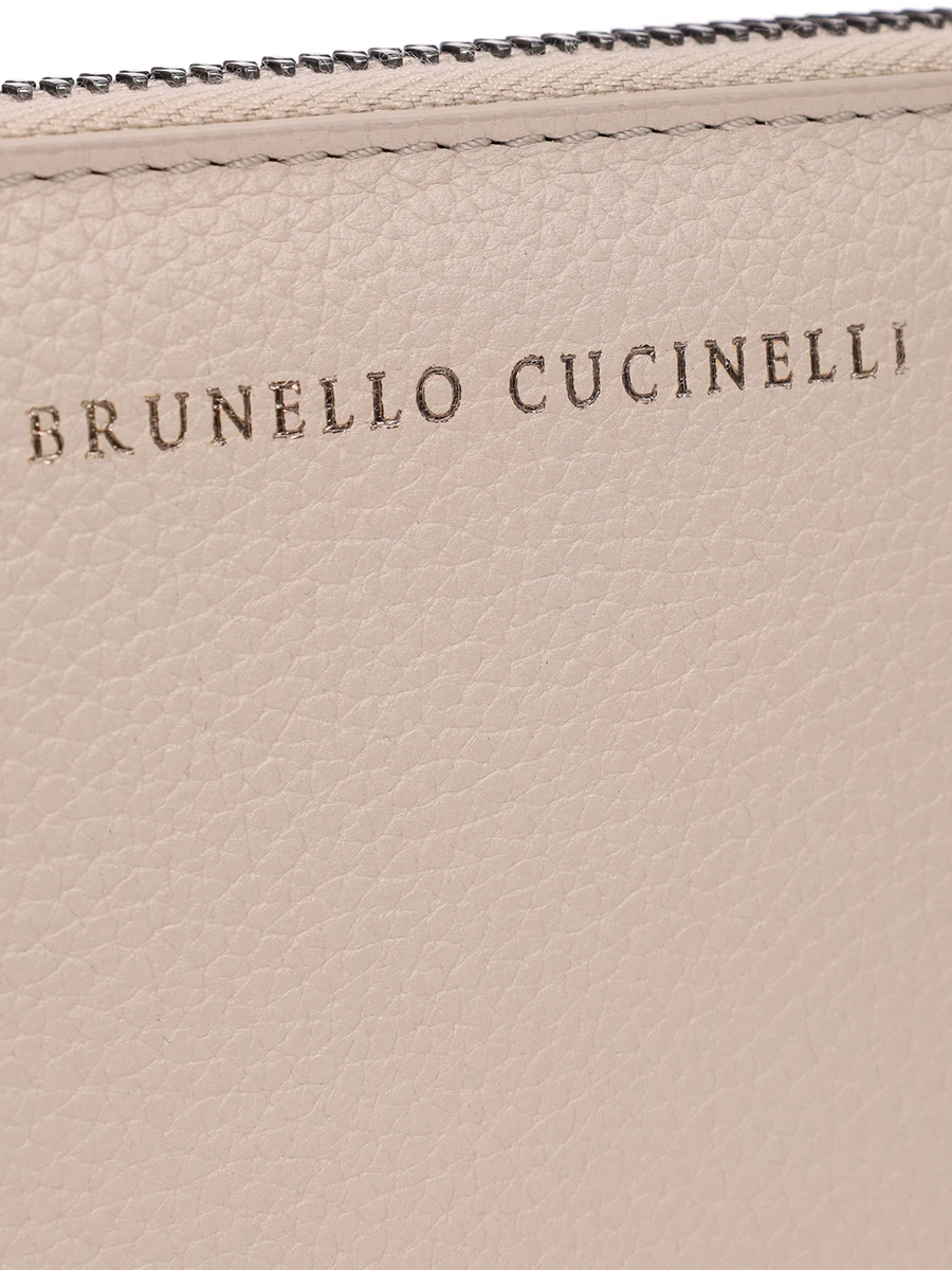 Портмоне кожаное BRUNELLO CUCINELLI MWEID2724 C8905 Бежевый  Фото 4