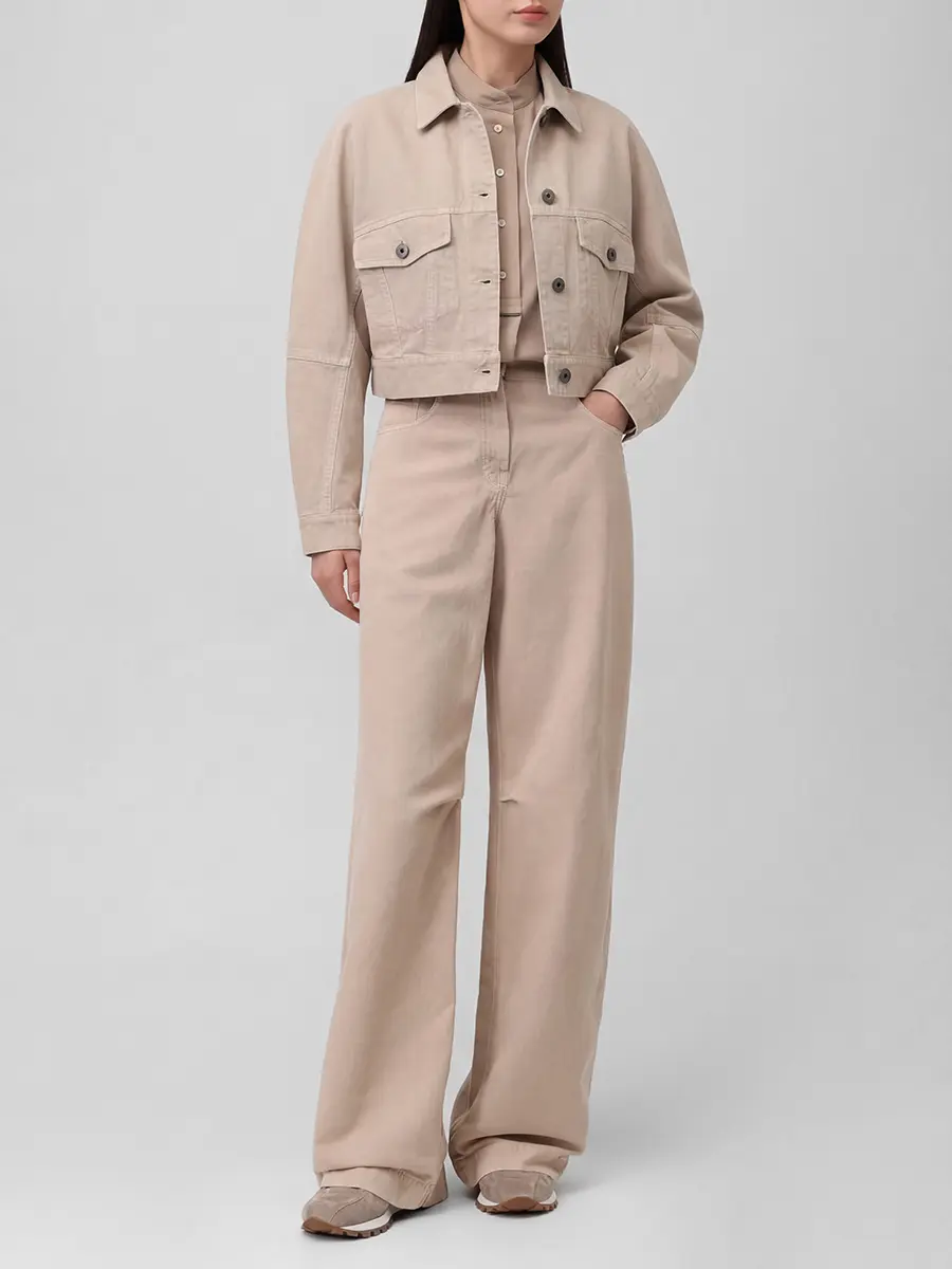 Куртка джинсовая BRUNELLO CUCINELLI ML9967815 C2910 Бежевый  Фото 2