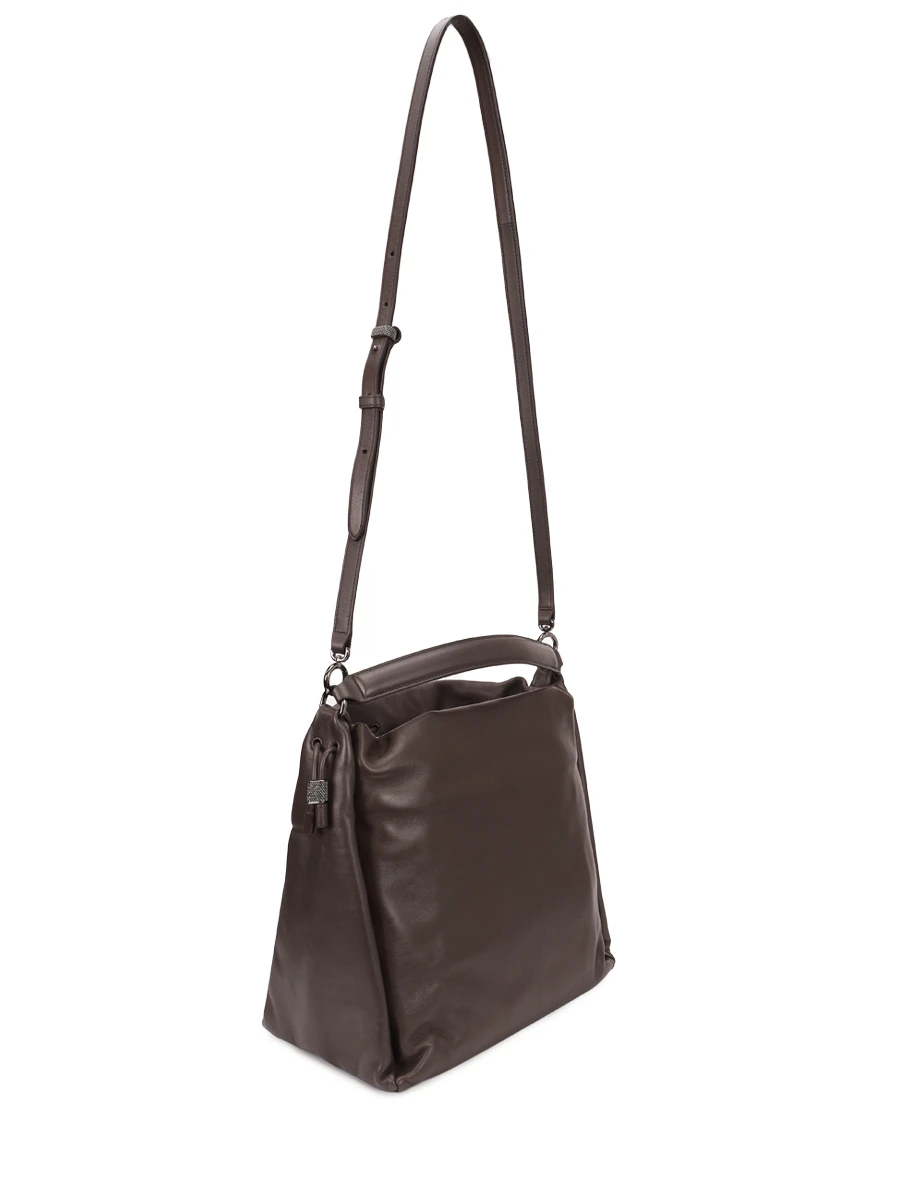 Сумка кожаная BRUNELLO CUCINELLI MBGPD3611 C8279 Коричневый  Фото 3