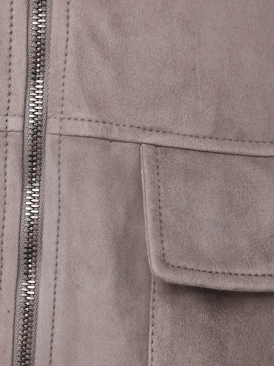 Куртка замшевая BRUNELLO CUCINELLI MPCAI7882 C8187 Серый  Фото 6