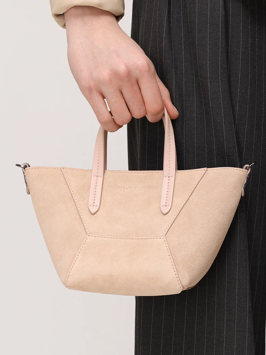 Сумка замшевая BRUNELLO CUCINELLI MBDLD2675 C2649 Розовый  Фото 2