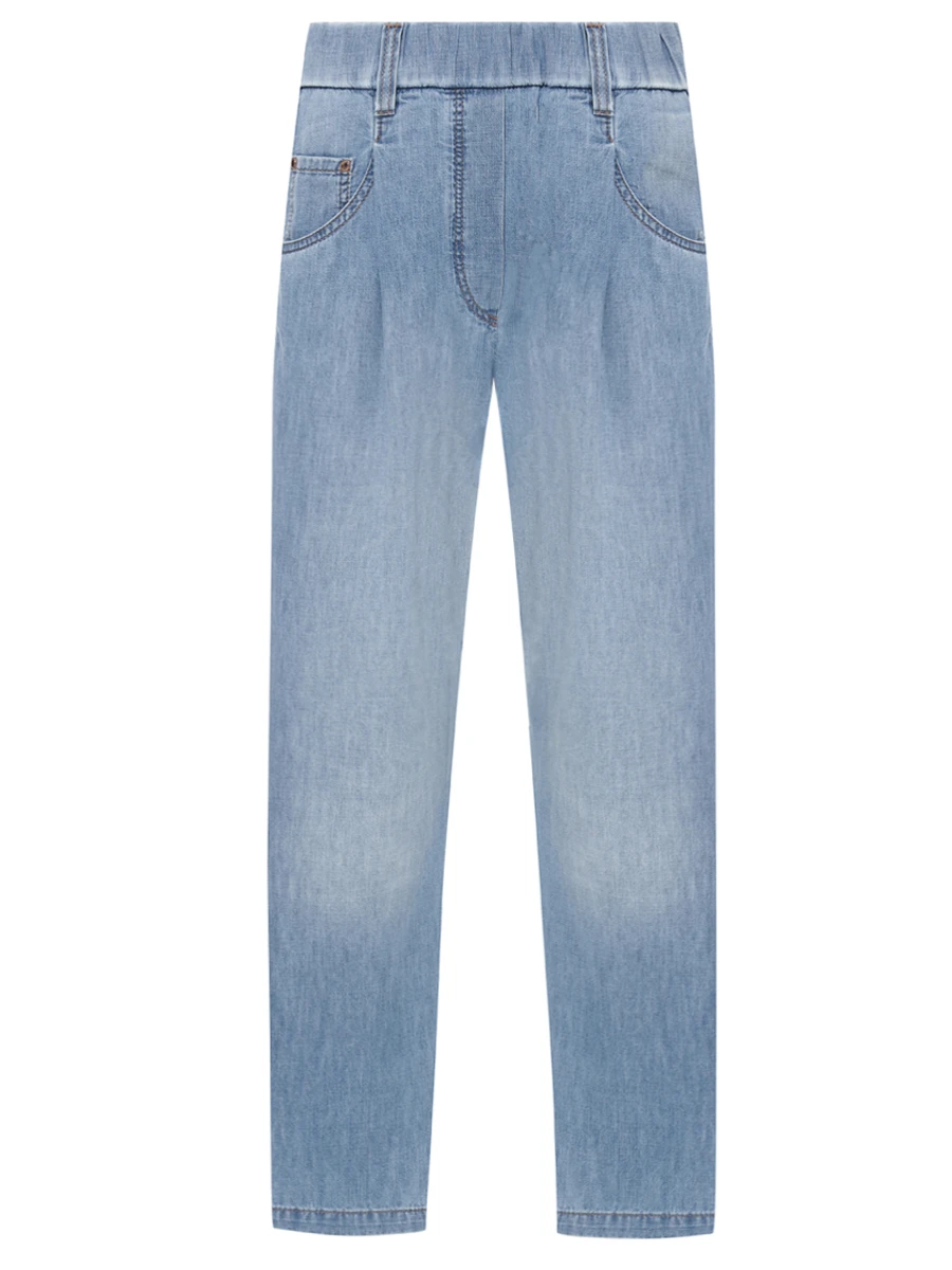 Джинсы хлопковые BRUNELLO CUCINELLI MH192P5566 C8324 Голубой 