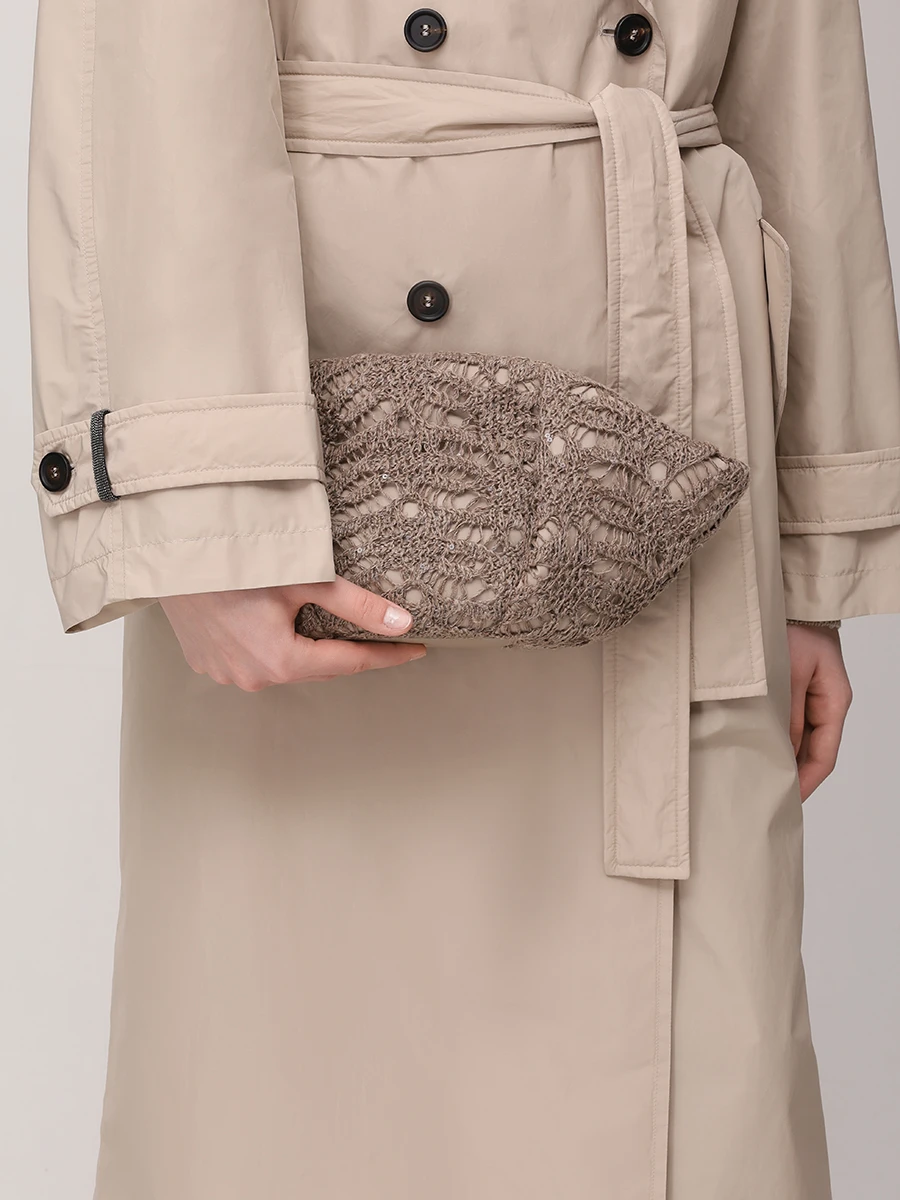 Сумка Pouch Marina Foliage Lace BRUNELLO CUCINELLI MBGDD2697 C3765 Бежевый  Фото 2