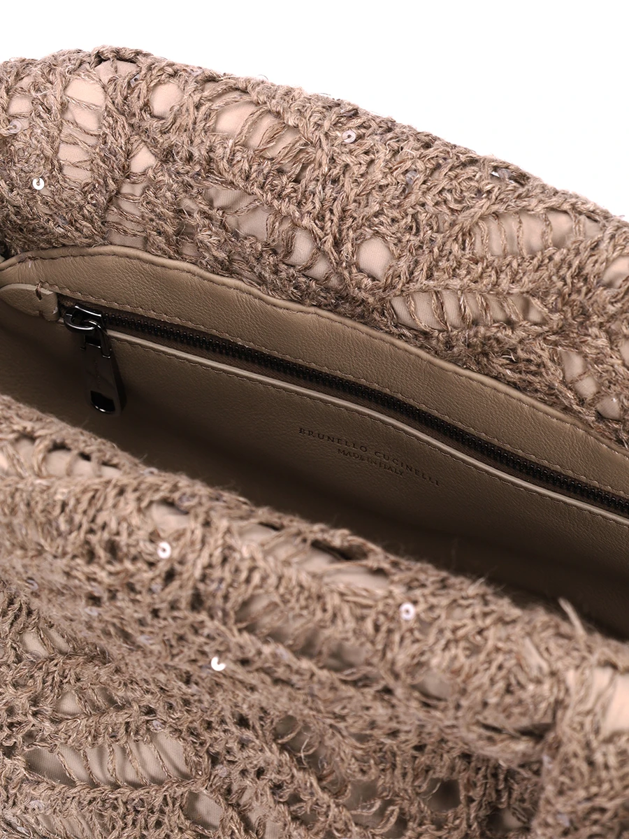 Сумка Pouch Marina Foliage Lace BRUNELLO CUCINELLI MBGDD2697 C3765 Бежевый  Фото 4