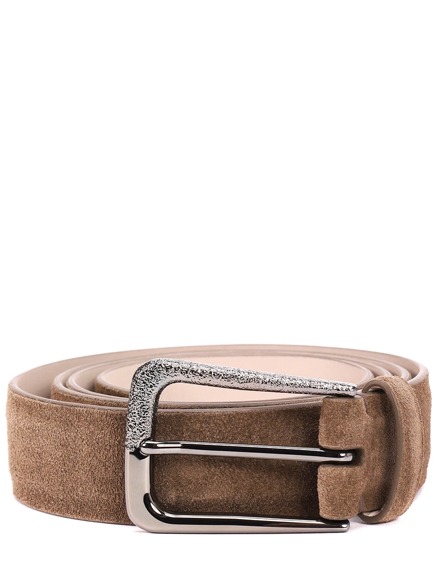 Ремень замшевый BRUNELLO CUCINELLI M0DELC33G C8769 Коричневый 