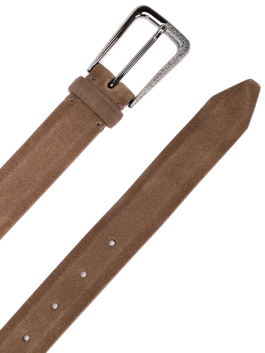 Ремень замшевый BRUNELLO CUCINELLI M0DELC33G C8769 Коричневый  Фото 3