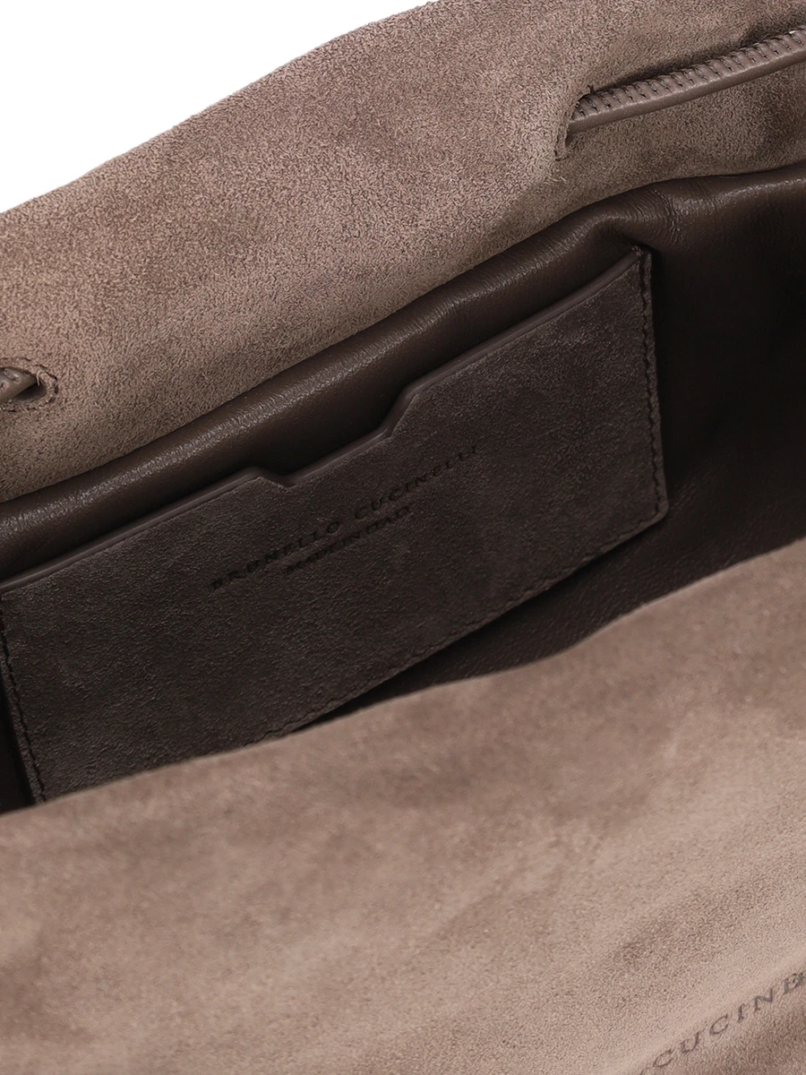 Сумка замшевая BRUNELLO CUCINELLI MBHID2667 C8187 Коричневый  Фото 4