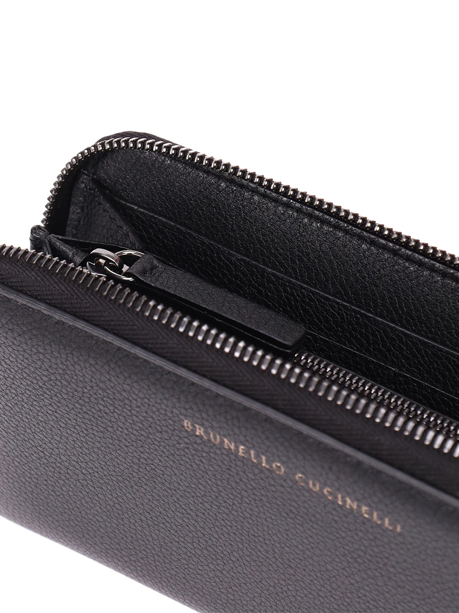 Портмоне кожаное BRUNELLO CUCINELLI MWEID2724 C101 Черный  Фото 3