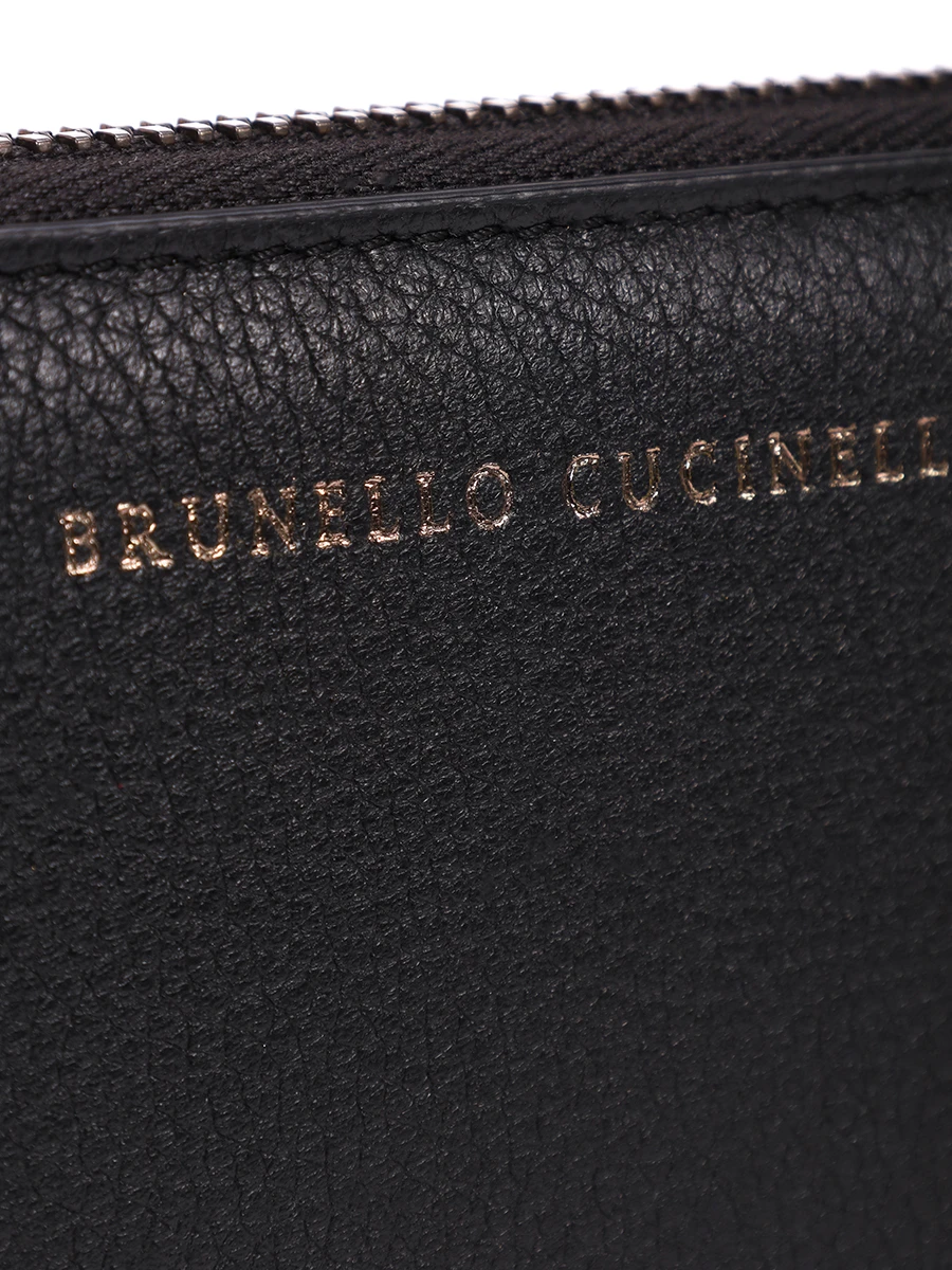 Портмоне кожаное BRUNELLO CUCINELLI MWEID2724 C101 Черный  Фото 4