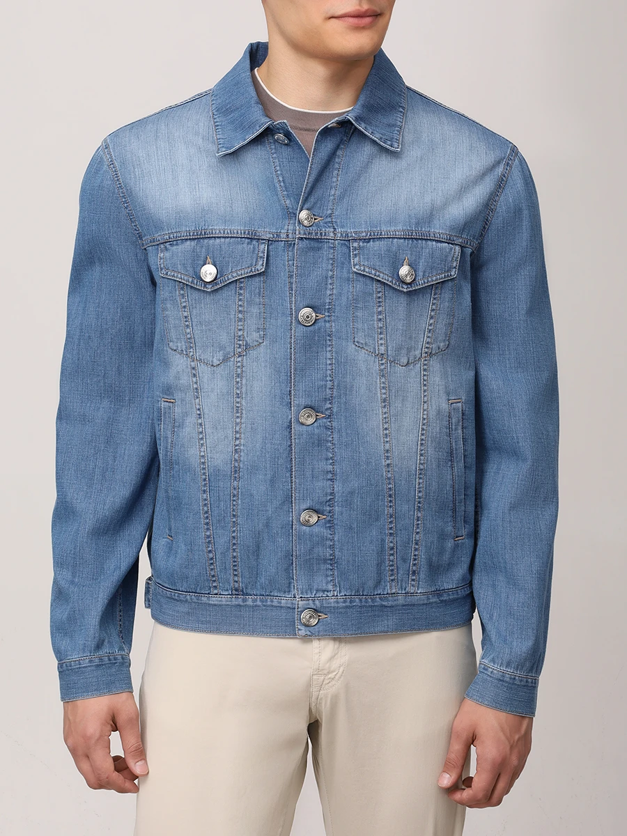 Куртка джинсовая BRUNELLO CUCINELLI ME6456909 C1470 Синий  Фото 4