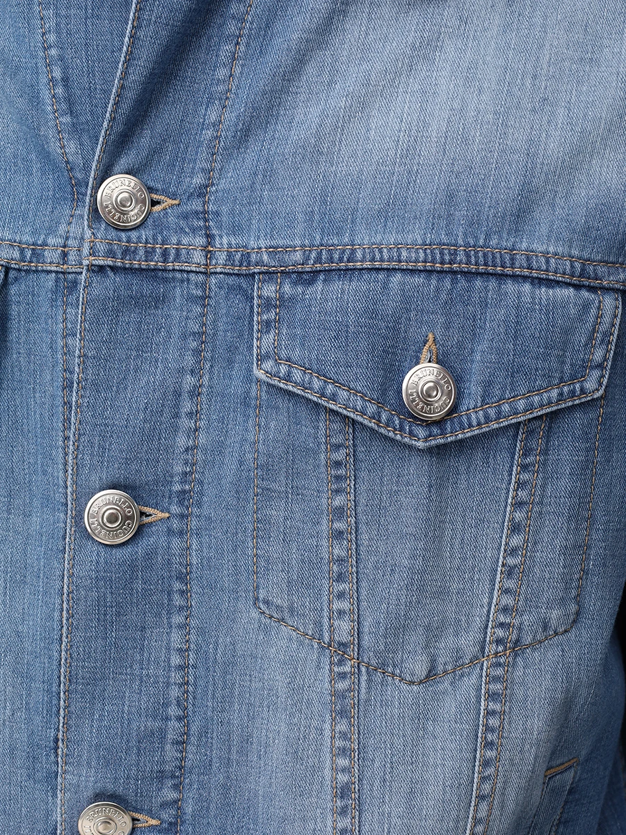 Куртка джинсовая BRUNELLO CUCINELLI ME6456909 C1470 Синий  Фото 5