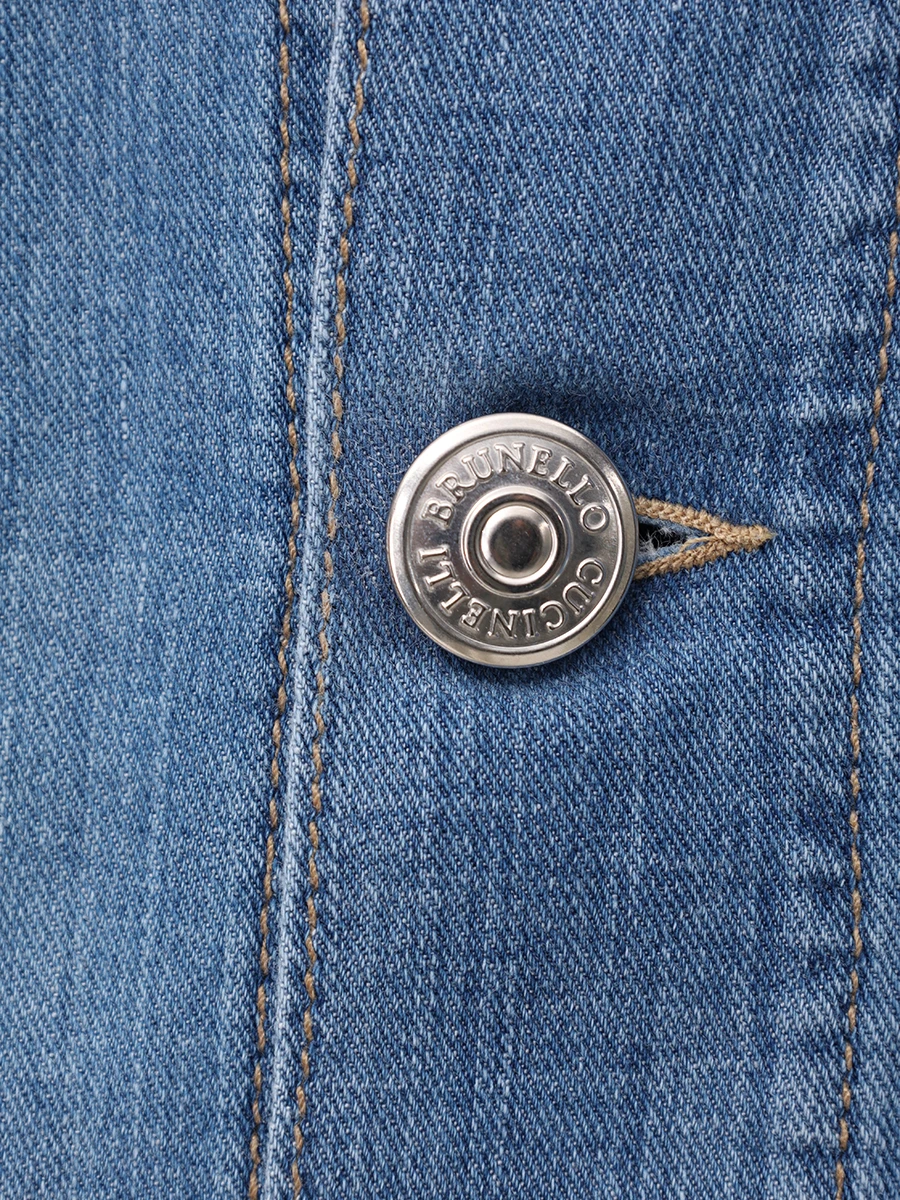 Куртка джинсовая BRUNELLO CUCINELLI ME6456909 C1470 Синий  Фото 6