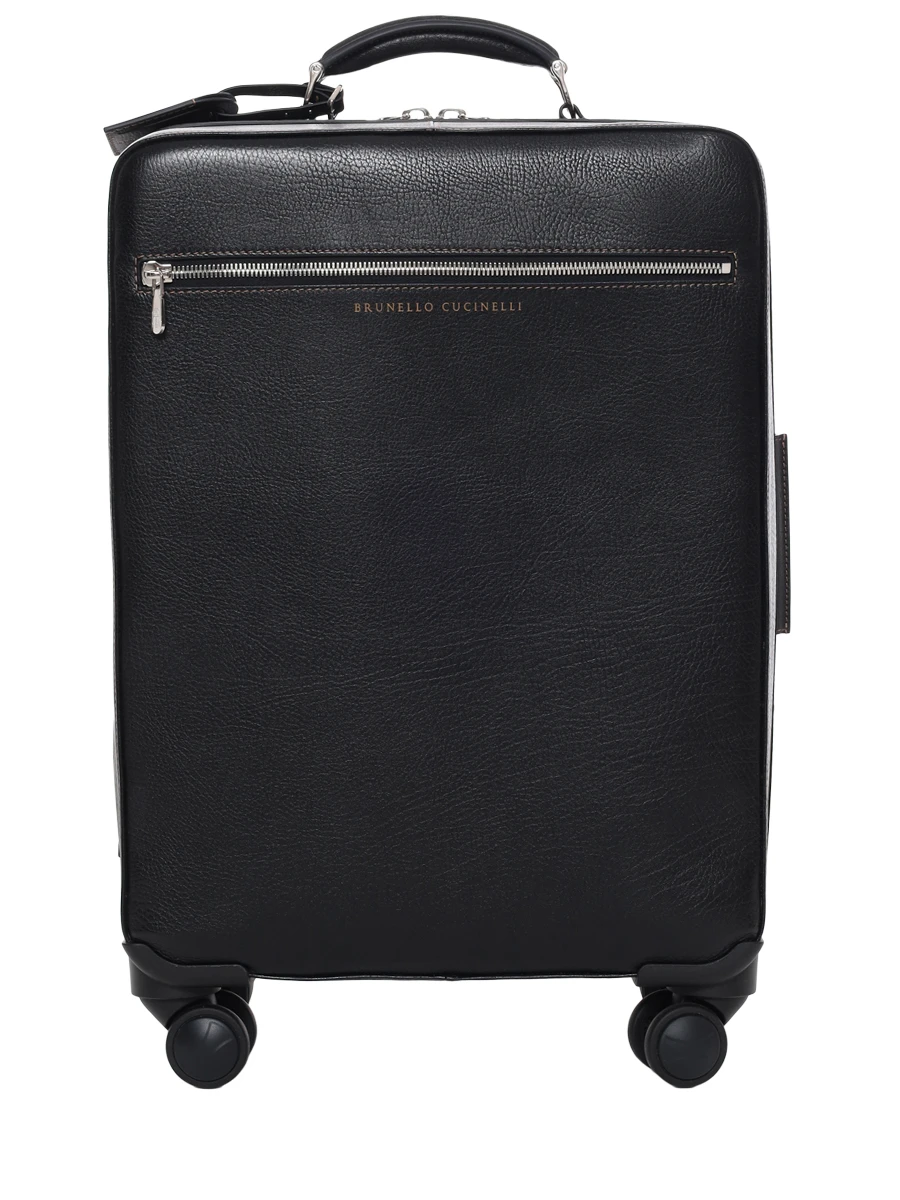 

Чемодан кожаный, Черный, MBZIBU423 C101